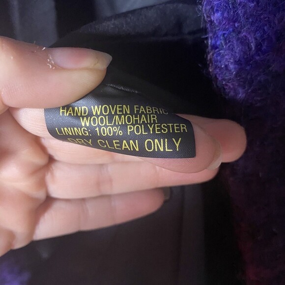 Vtg New Zealand Fiber Artist HandWoven Knit Sweater Jacket Sz M Rosemary Weir - Picture 4 of 12